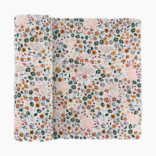 Little Unicorn Cotton Muslin Swaddle Blanket - Pressed Petals