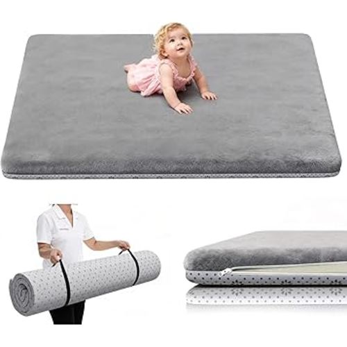 Baby Play Mat 71 x 59, Thick Baby Play Mat for Floor, Ultra Soft Playpen Mat, Machine Washable Tummy Time Foam, Non-Slip Bottom Helps Cushion, for Kids, Infant and Toddler Crawling