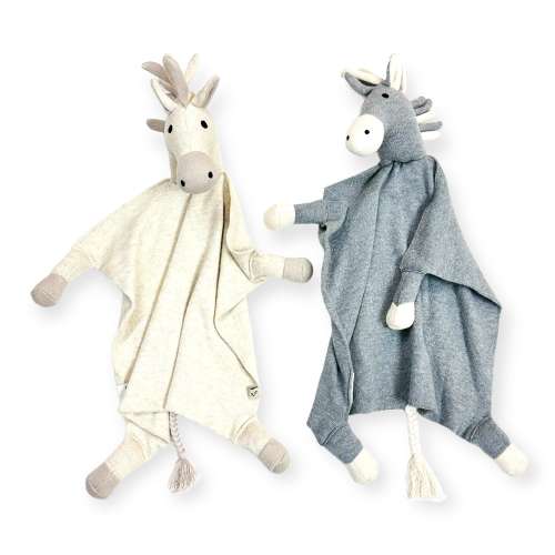 Organic Baby Lovey Security Blanket Cuddle Cloth - Horse