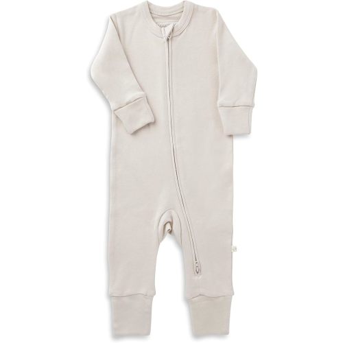 MakeMake Organics GOTS Certified Organic Baby Clothes 2-Way zip romper Footie Infant Gender Neutral Baby Boy Girls