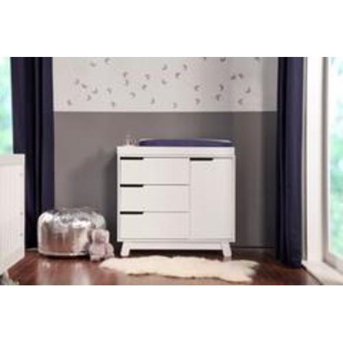 Hudson 3-Drawer Changer Dresser with Removable Changing Tray - White