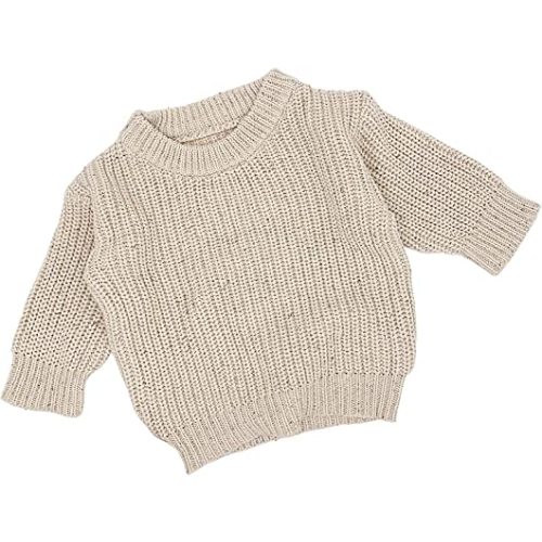 MILKI RABBIT Baby Girls Boys Sweater, Pullover Speckle Oversized Cotton Chunky Knit