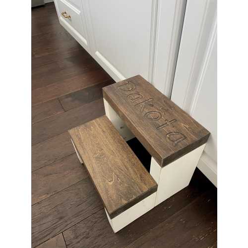 Kids Step Stool, Personalized Kid Step Stool, Engraved Toddler Step Stool, Wooden Step Stool, Rustic Step Stool, Engraved Step Stool