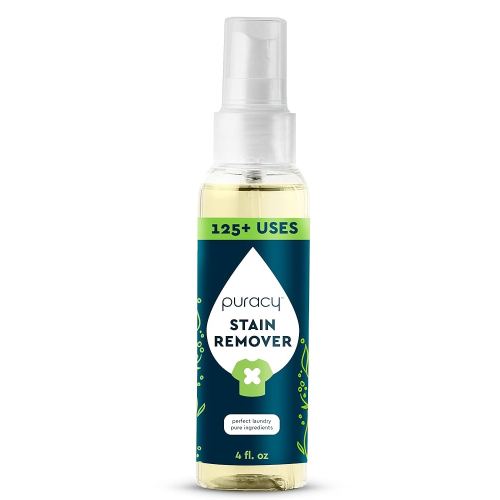 Puracy Stain Remover Spray, Natural Travel and Laundry Stain Cleaner for Clothes, Baby & Kids Stains, Oil & Fabric Spot Cleaner (Unscented, 4 oz)