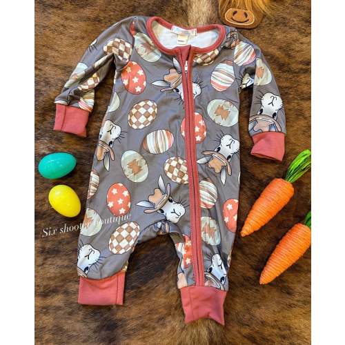 Easter bunny cowkid sleeper (sale)