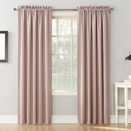 Sun Zero Barrow Energy Efficient Rod Pocket Curtain Panel Pair 54" x 84"
