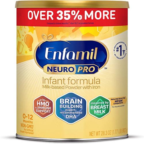 Enfamil NeuroPro Baby Formula, Brain and Immune Support with DHA, Iron and Prebiotics, Infant Formula Inspired by Breast Milk, Non-GMO, 28.3 Oz Value Can