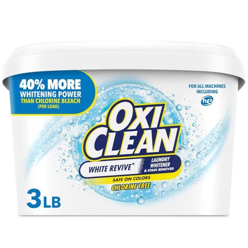 OxiClean White Revive Laundry Whitener and Stain Remover Powder, 3 lb