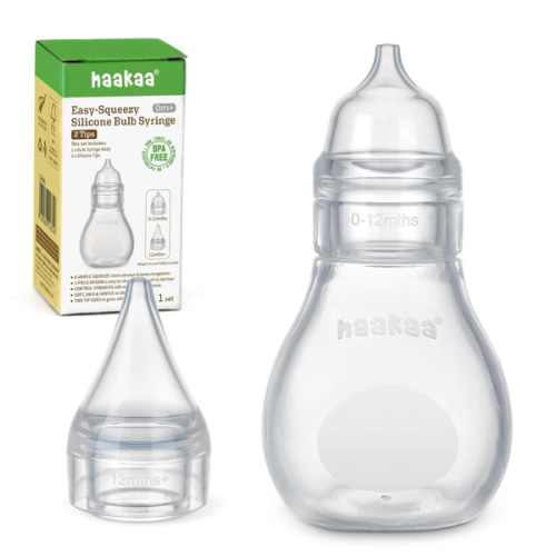 haakaa Silicone Baby Nasal Aspirator Safe Baby Nose Cleaner Easy-Squeeze Nose & Ear Bulb Syringe, 0m+ Newborn,Toddler : Amazon.com.au: Baby