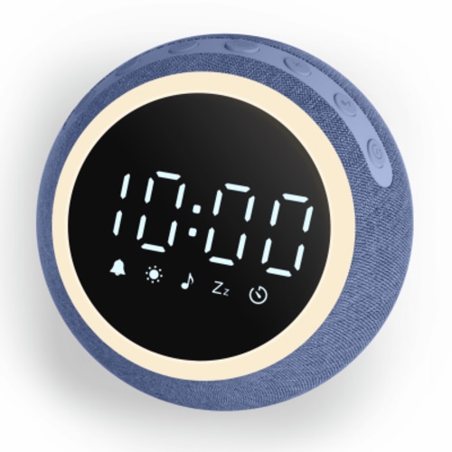 Dreamegg White Noise Sound Machine for Sleep, Sleep Machine with Alarm Clocks and Night Light for Bedrooms, Blue