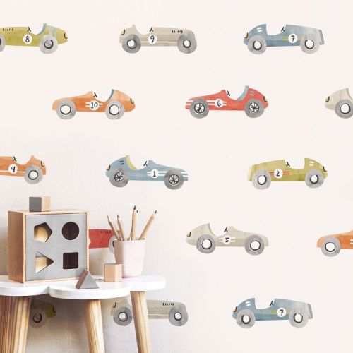 Mej Mej Away We Go Hot Rod Toss Peel & Stick Wall Decals