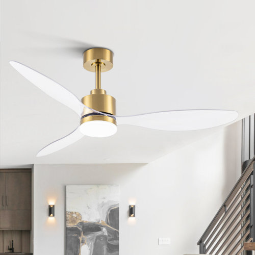 Mercer41 Zorien 52'' 3 - Blade Indoor Ceiling Fan With Led Light and Remote, DC Motor, Downrod, Timer & Reviews | Wayfair