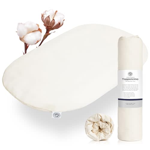 Montessori Topponcino Baby Support Pillow (Natural) | Newborn Head Support, Baby Feeding Pillow & Infant Tummy Time Mat | Authentic Montessori Baby Cushion Mat | 24"x16"x1", 100% Cotton