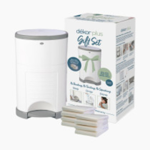 dekor Plus Diaper Pail Value Gift Set - White