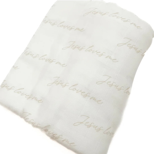 Jesus Loves Me Swaddle Blanket – AmorClothingCo.