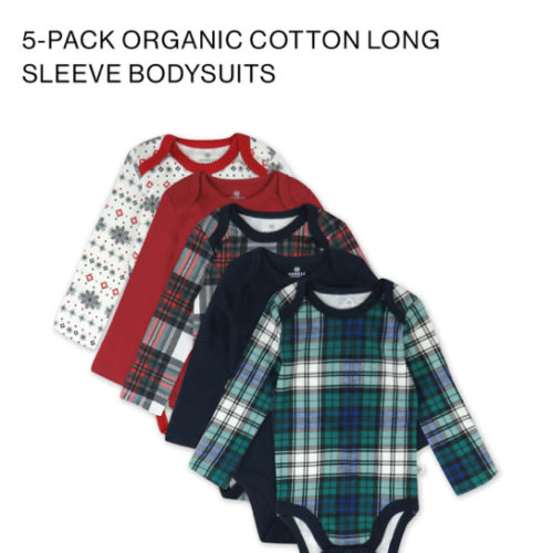 5-Pack Organic Cotton Long Sleeve Bodysuits | Honest Baby Clothing
