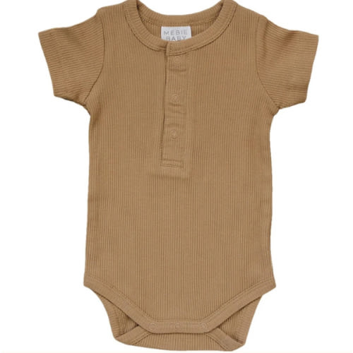 Cafe Organic Cotton Ribbed Snap Bodysuit