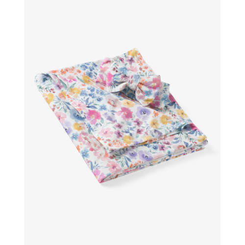 Tiny Blooms Swaddle & Luxe Bow Headband Set โ Little Sleepies