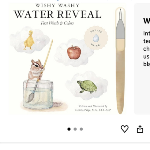 Wishy Washy (Water Reveal Edition): A Reusable Water Reveal Activity Book Teaching First Words and Colors (Tabitha Paige Children's Book Series)