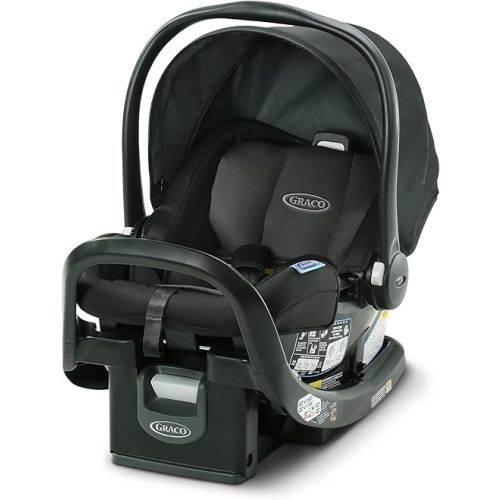 Graco SnugRide SnugFit Infant Car Seat with Simply Safe Adjust Harness System, Baby Car Seat with Anti Rebound Bar, Gotham