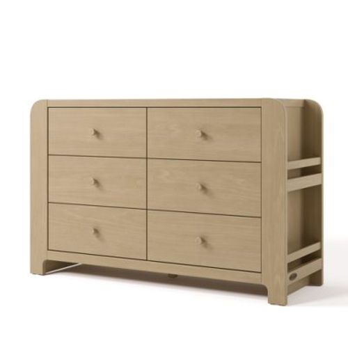 Graco Read-with-Me 6 Drawer Dresser with Bookshelves - Driftwood
