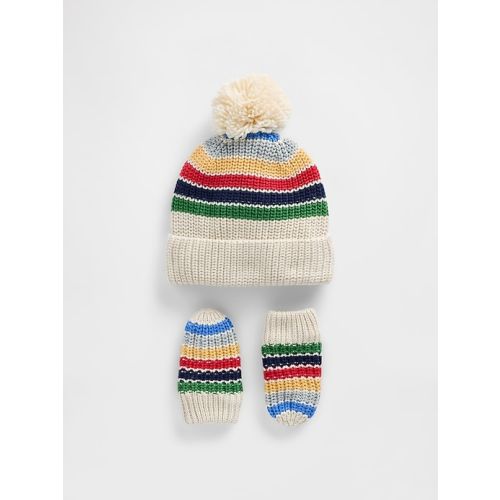 Baby & Toddler Pom Beanie & Mittens Set