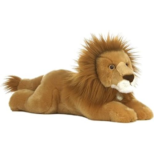 Aurora® Realistic Miyoni® Lion Stuffed Animal - Lifelike Detail - Cherished Companionship - Brown 16.5 Inches