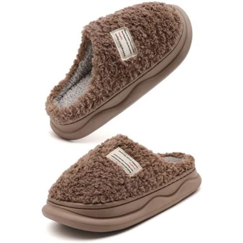 Slippers for Women Men, Memory Foam Slippers for Women, Soft Thick Fuzzy Bedroom House Shoes Indoor Outdoor