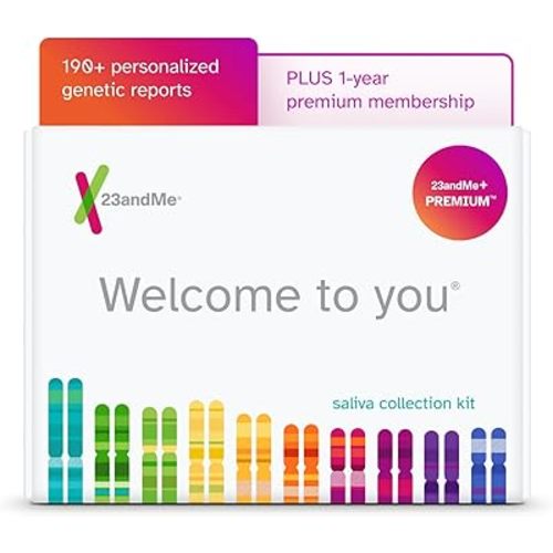 23andMe+ Premium Membership Bundle - DNA Kit with Personal Genetic Insights Including Health + Ancestry Service Plus 1-Year Access to Exclusive Reports (Before You Buy See Important Test Info Below)