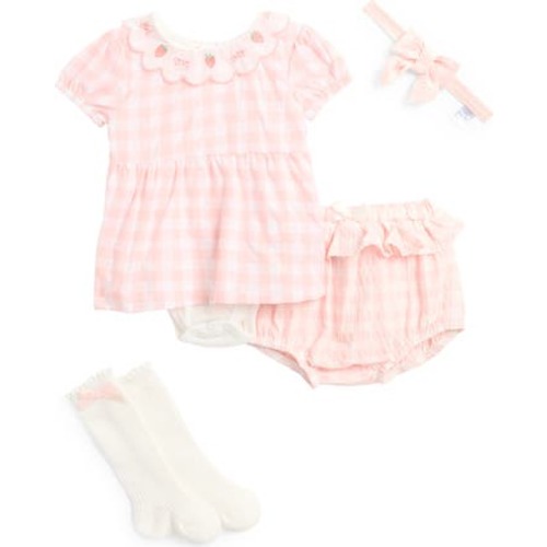 Nicole Miller Gingham Dress, Bloomers, Socks & Headband Set | Nordstromrack