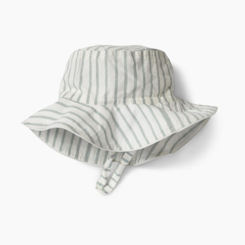 Pehr Organic Cotton Bucket Hat - Sea Stripes Away, 0-6 Months