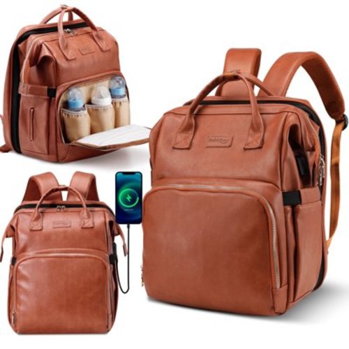 Bubblbay Large Capacity Baby Diaper Bag, 16 Pockets, Lightweight Waterproof 900D Fabric, Multi-Functional Backpack for Newborns and Parents, with Aluminum Foil Insulated Pockets and Stroller Straps