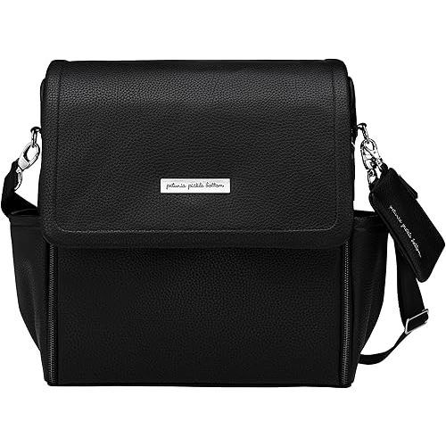 Petunia Pickle Bottom Boxy Backpack | Diaper Bag | Diaper Bag Backpack for Parents | Top-Selling Stylish Baby Bag | Sophisticated and Spacious Backpack for On The Go Moms | Ebony