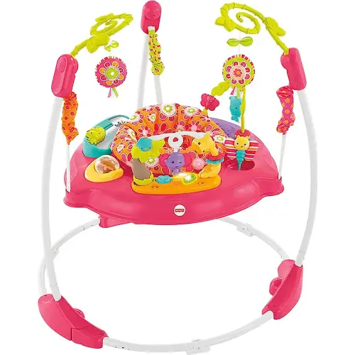 Fisher-Price Baby Bouncer Rainforest Jumperoo Musical Activity Center with Lights Sounds & Developmental Toys