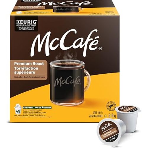 McCafe Premium Medium Dark Roast K-Cup Coffee Pods, 48 Count, For Keurig Coffee Makers