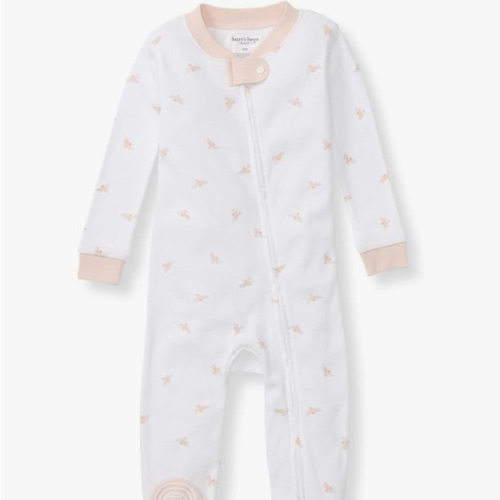 Burt's Bees Baby Girls' Pajamas, Zip Front Non-slip Footed Pjs, 100% Organic Cotton and Toddler Sleepers