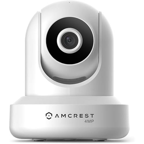 Amcrest 4MP ProHD Indoor WiFi, Security IP Camera with Pan/Tilt, Two-Way Audio, Night Vision, Remote Viewing, 4-Megapixel @30FPS, Wide 90° FOV, IP4M-1041W (White)