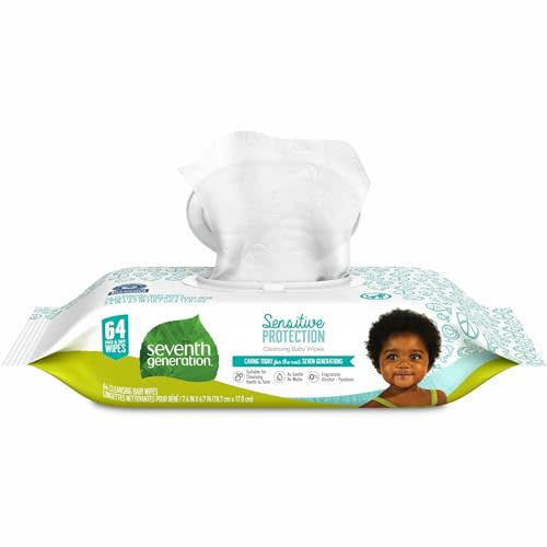 Seventh Generation Baby Wipes, 64 Count