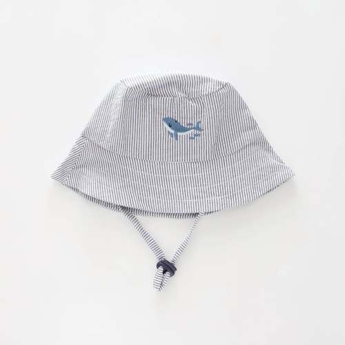 Baby Boys Whale Stripe Bucket Hat - Ollies Place Kidswear