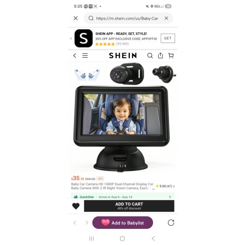 Car baby camera | SHEIN