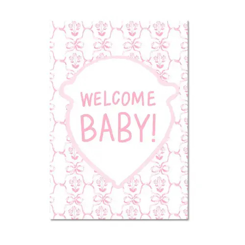 Baby Milestone Cards: Pink + Green Set
