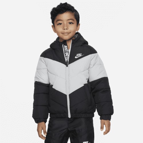 Nike Little Kids' Hooded Chevron Puffer Jacket