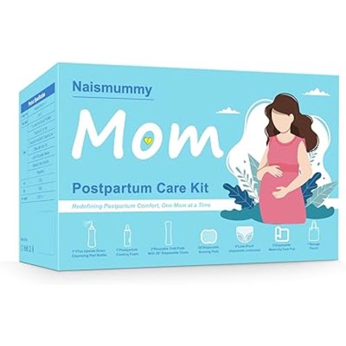 Postpartum Essentials Recovery Kit for Labor & Delivery – Nursing Pads, Peri Bottle, Ice Pack Pad, Postpartum Underwear, Disposable Bed Pads, Perineal Foam, 55 Piece Gift Set