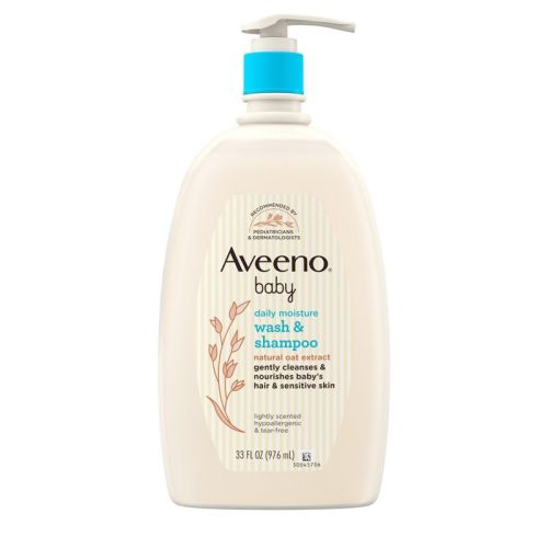 Aveeno Baby Gentle Wash & Shampoo with Natural Oat Extract For Sensitive Hair & Skin - Lightly Scented - 33 fl oz
