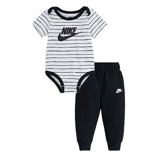 Newborn Baby Boy Nike "Just Do It" Striped Bodysuit & Pants Set