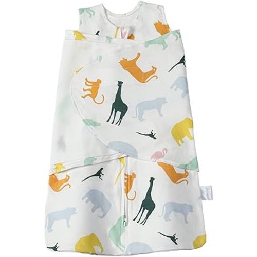 Swaddle-Blanket Baby Girl & Boy Swaddles Newborn Infant Transition Safe Wrap Blankets Breathable(Colorful Zoo, 3-6 Month)