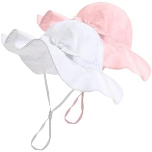 FURTALK Baby Sun Hat Toddler Beach Hats with UPF 50+ Sun Protection Wide Brim Girls Bucket Hat