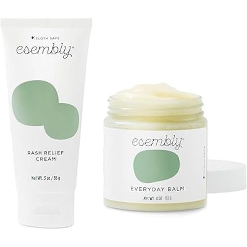 Esembly Baby Skin Care Essentials Bundle | Rash Relief Cream (3oz) and Everyday Balm (4oz)