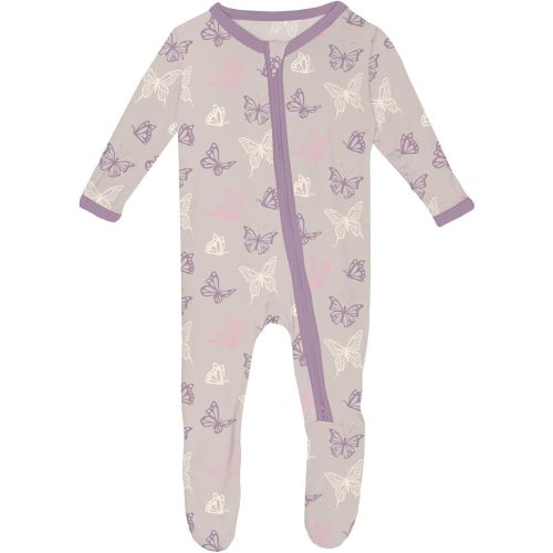 KicKee Baby & Toddler Zipper Footie – Ultra-Soft Viscose from Bamboo Pajamas with Flip Paws & Grips