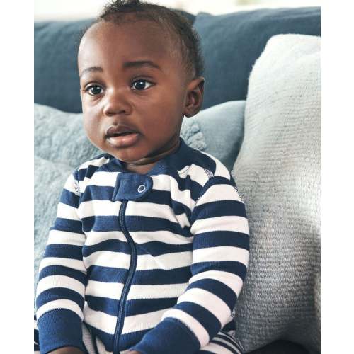 Baby Striped 2-Way Zip Sleeper | Hanna Andersson